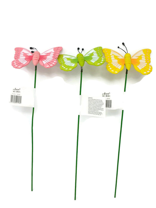 1 Wooden Butterfly Pick - Colour Selected at Random
